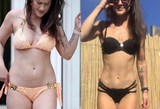 Katie Waissel shares a previously and after swimsuit breeze of her weight loss